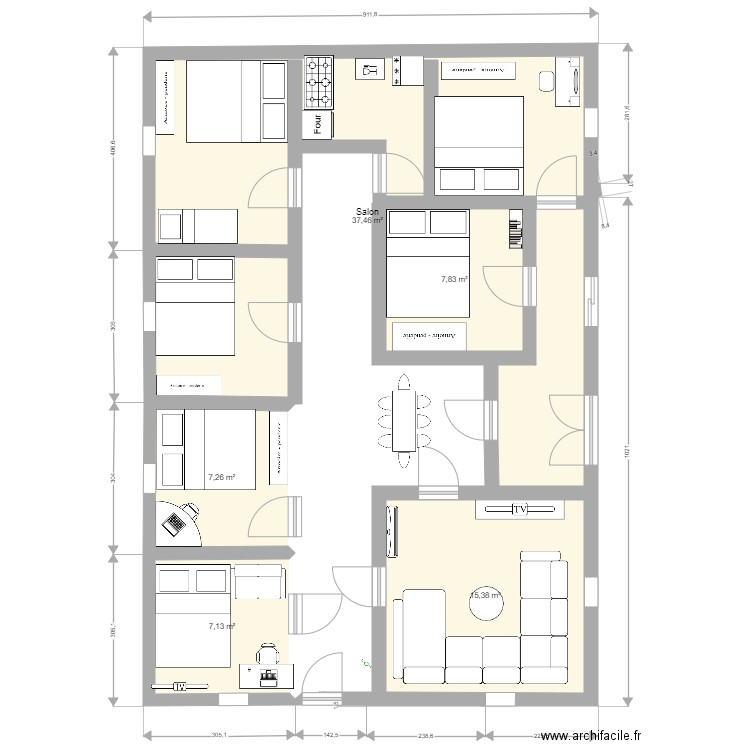 MA MAISON. Plan de 0 pièce et 0 m2