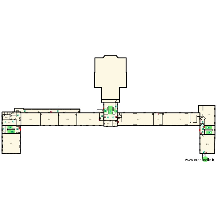 Plan 2ème étage face nord. Plan de 0 pièce et 0 m2