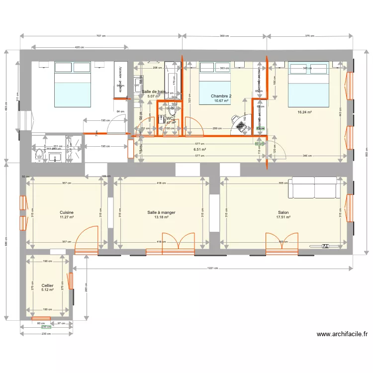 maison5. Plan de 