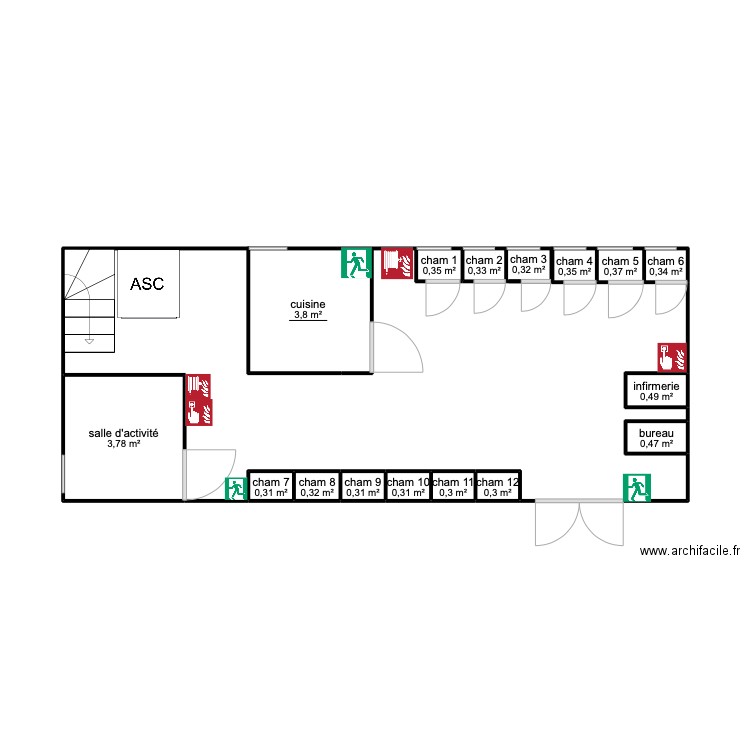 les tulipes. Plan de 0 pièce et 0 m2