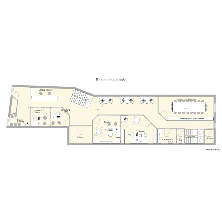 Gaulle RDC. Plan de 0 pièce et 0 m2