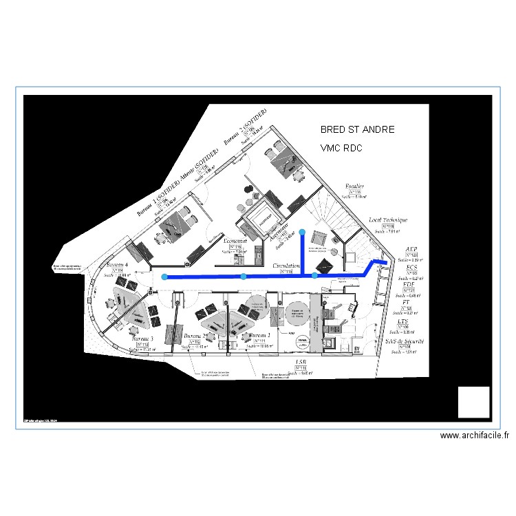 BRED VMC RDC. Plan de 0 pièce et 0 m2