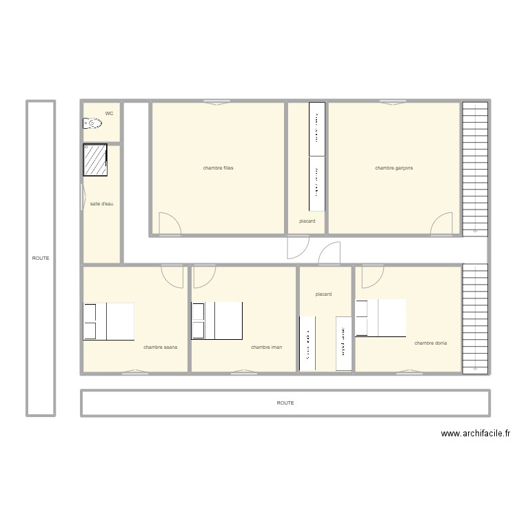 étage corrigé . Plan de 0 pièce et 0 m2