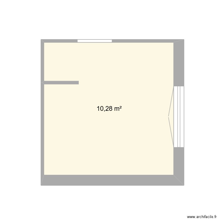 cuisine. Plan de 1 pièce et 10 m2