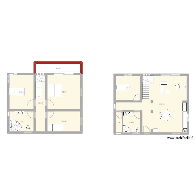 kalase3. Plan de 10 pièces et 120 m2