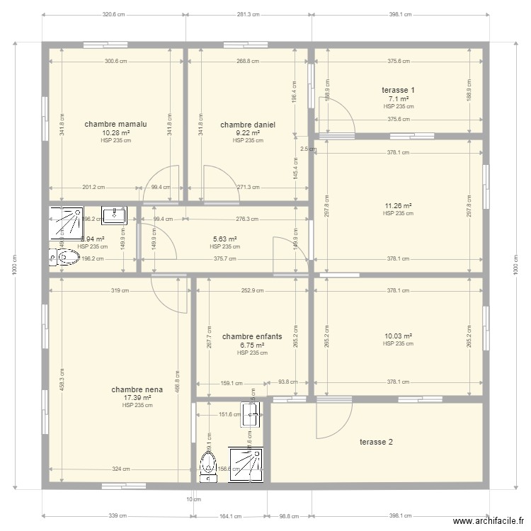 villa nena dur plein pieds. Plan de 0 pièce et 0 m2