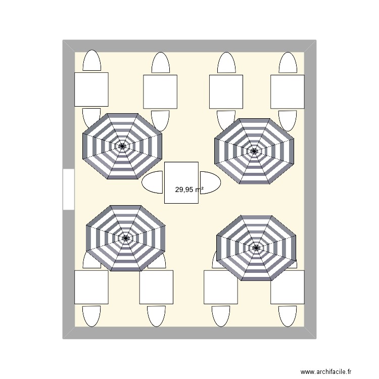 Autour d’1 Poulet croquis terrasse. Plan de 0 pièce et 0 m2