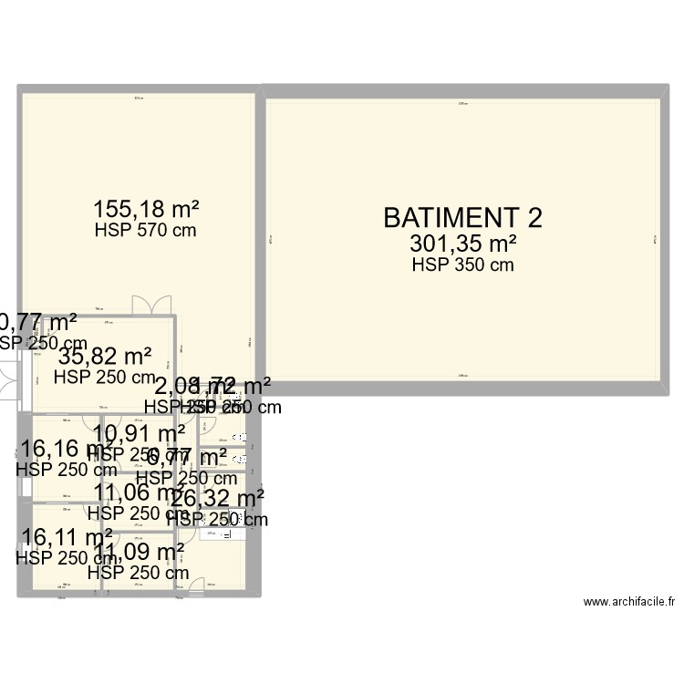 PROJET CHINON 1. Plan de 13 pièces et 595 m2