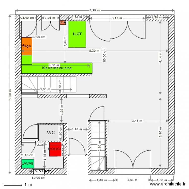 SERDAL - RDCH PROJET V3. Plan de 0 pièce et 0 m2