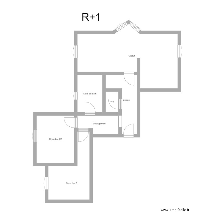 350600864. Plan de 7 pièces et 69 m2