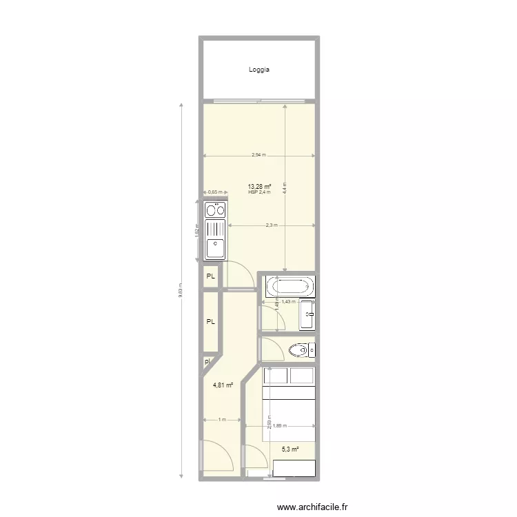 N2 306 2 P bis. Plan de 