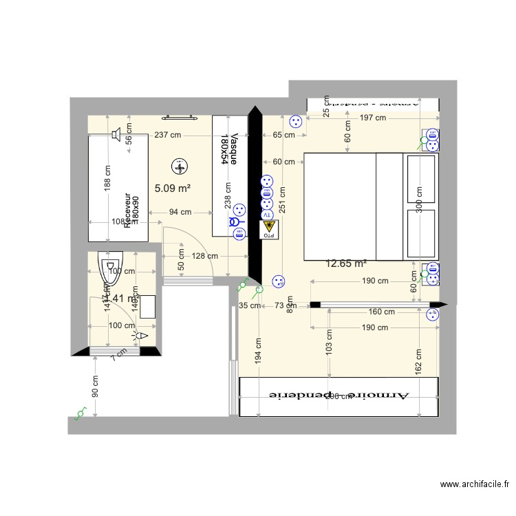 RDC gauche WC vertical PORTE. Plan de 0 pièce et 0 m2