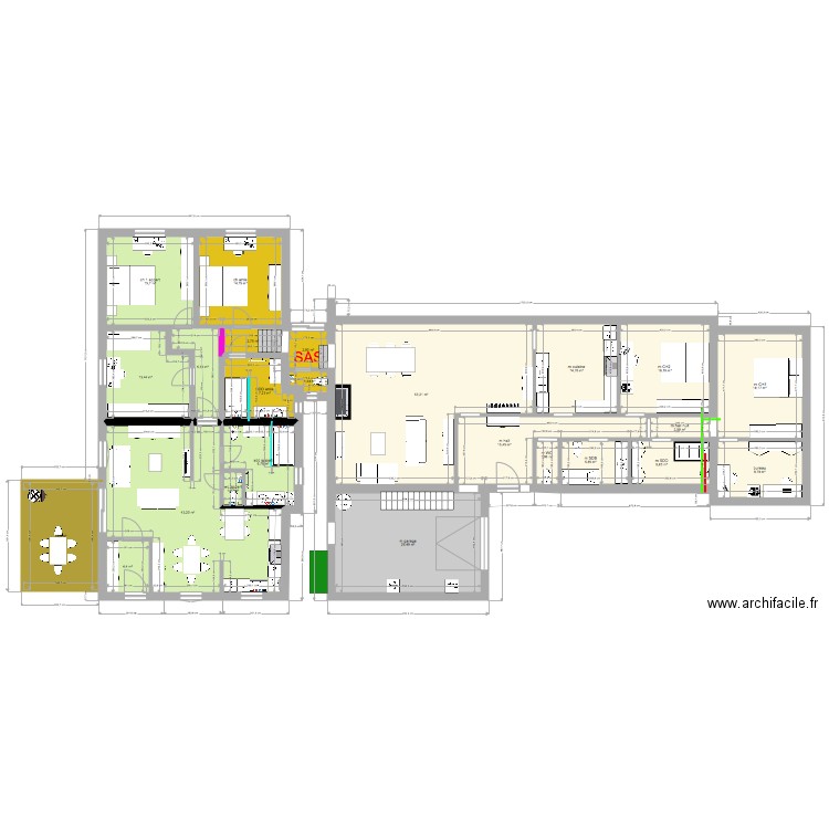 modif réunion. Plan de 0 pièce et 0 m2