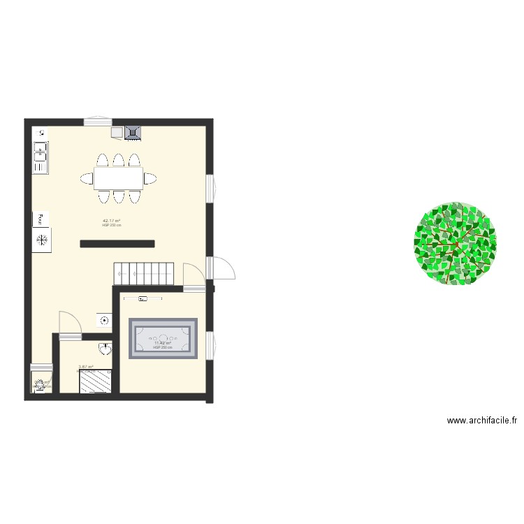 cuisine caux. Plan de 0 pièce et 0 m2