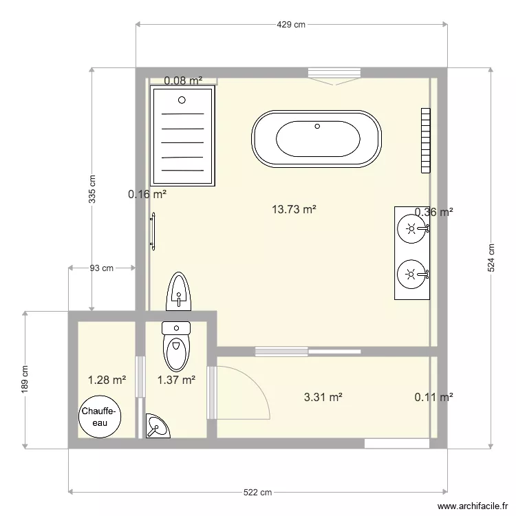 salle de bain 3. Plan de 