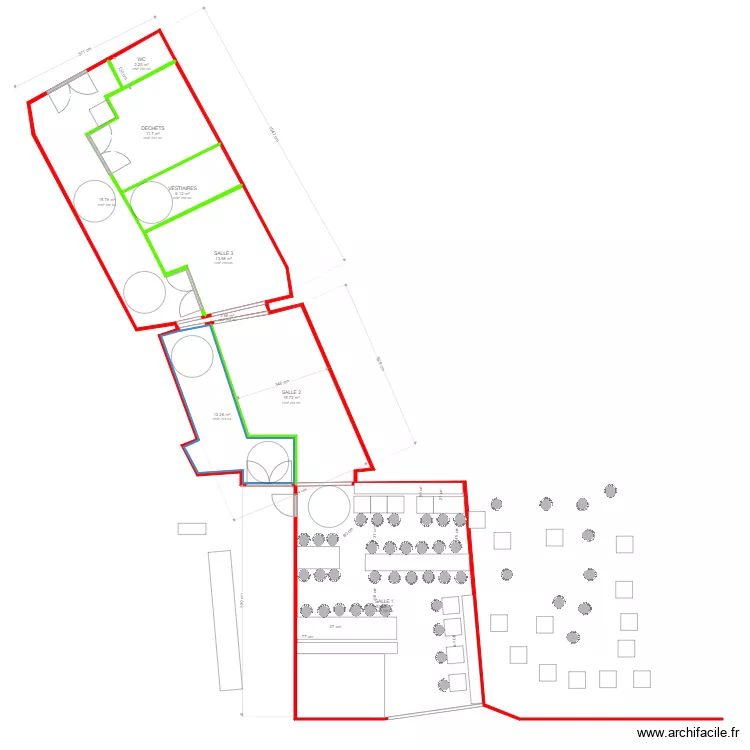 CLERMONT COQUE SALLE 6. Plan de 