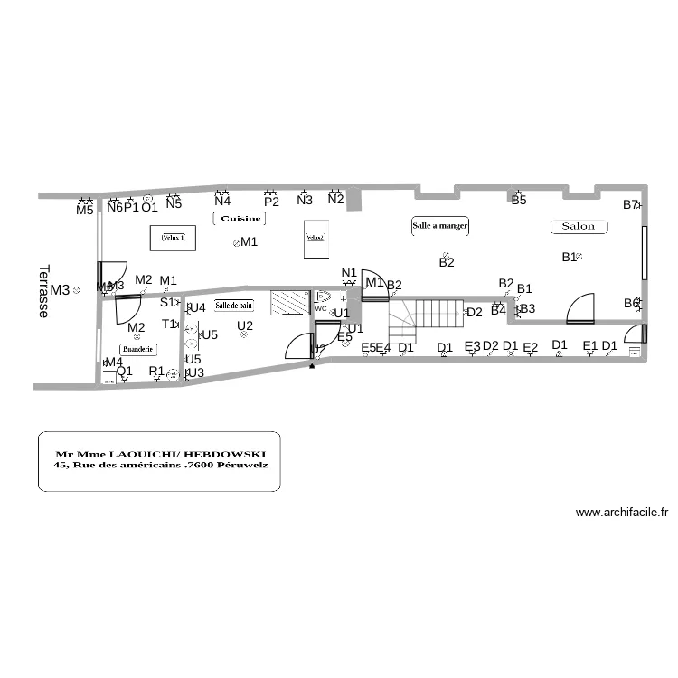  maison badi. Plan de 