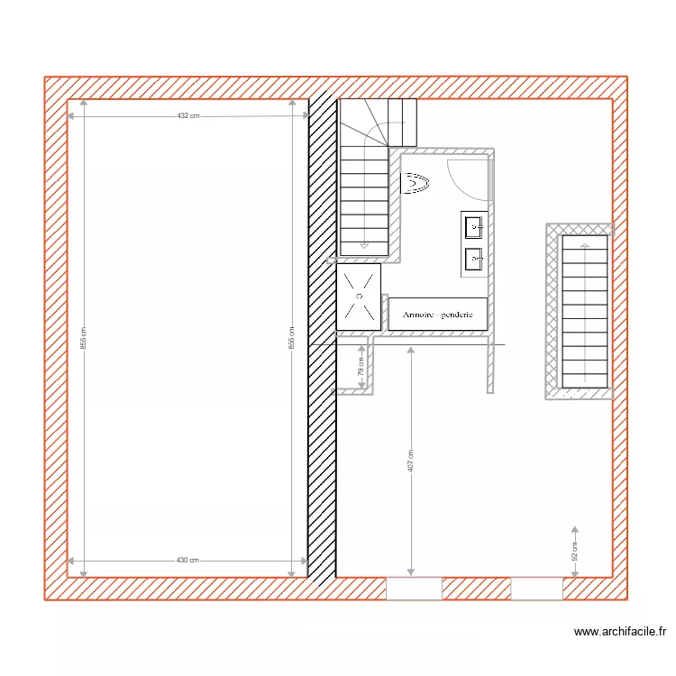 implantation mur etage . Plan de implantation mur etage . Plan de