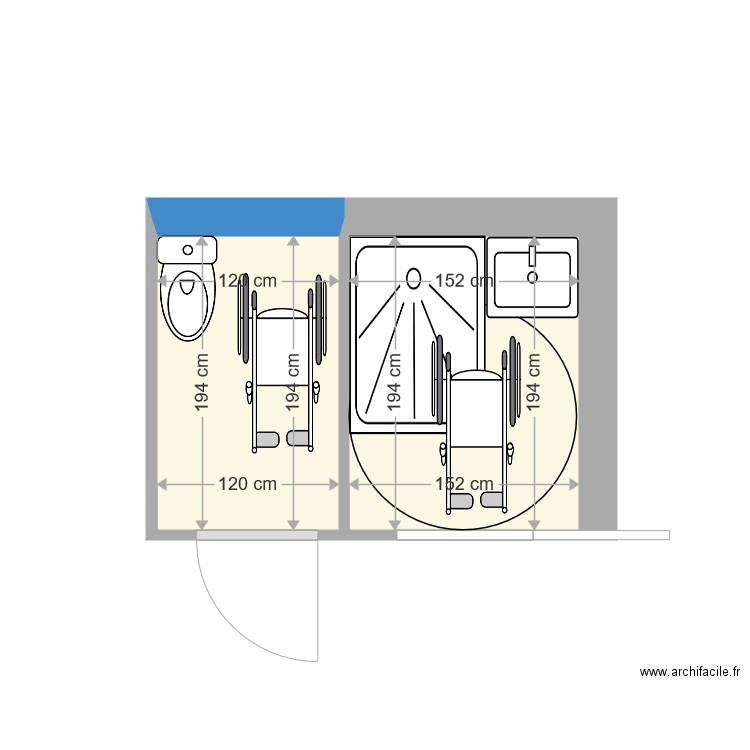 Sdb rdc. Plan de 0 pièce et 0 m2