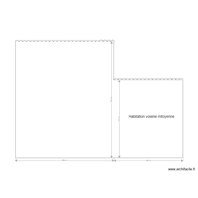 facade ouest. Plan de 