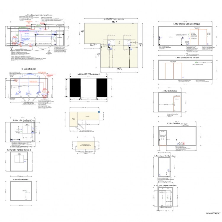 Mur Côté Porte. Plan de 0 pièce et 0 m2