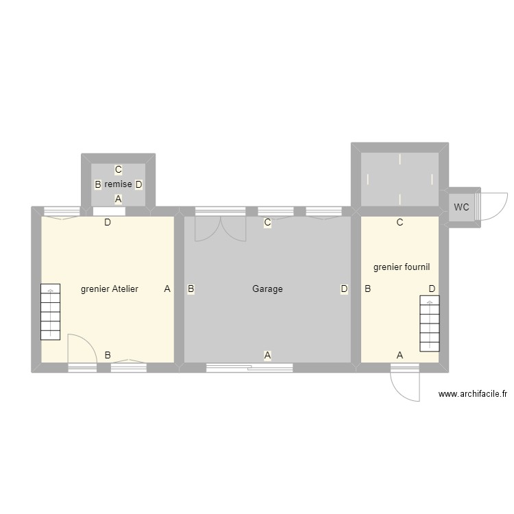dependance etage. Plan de 0 pièce et 0 m2