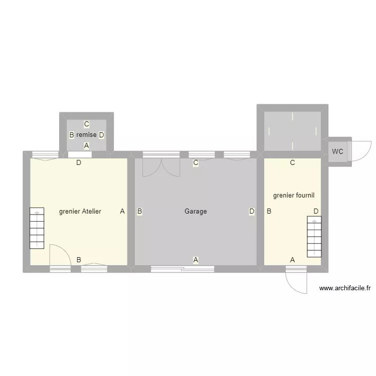 dependance etage. Plan de 