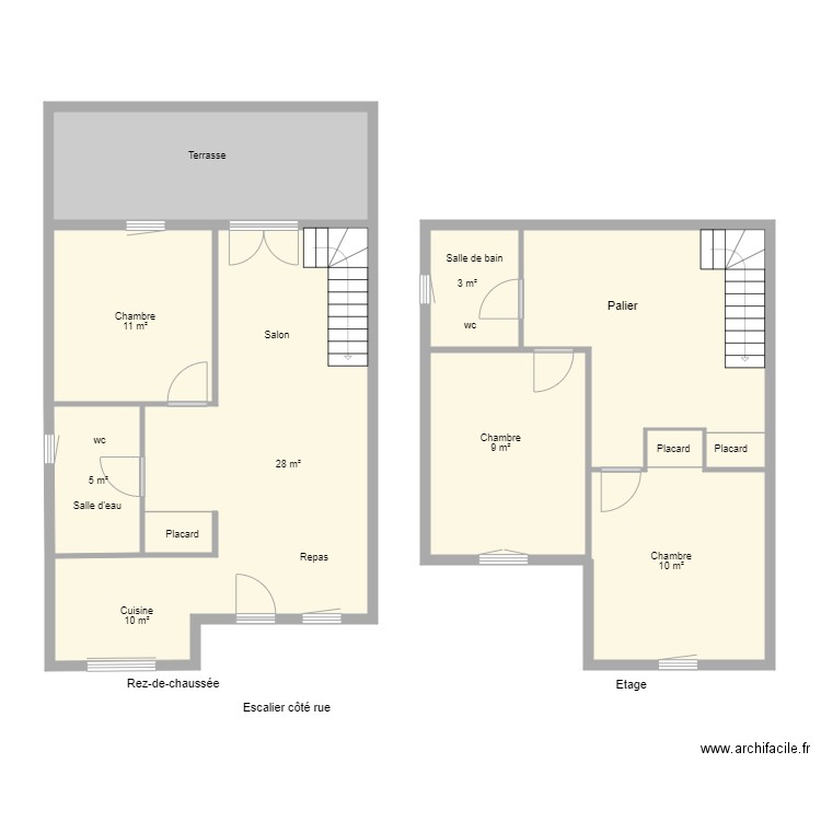 87G9209. Plan de 8 pièces et 116 m2