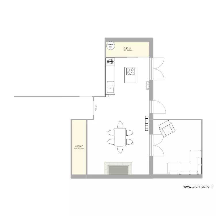 Salon. Plan de 