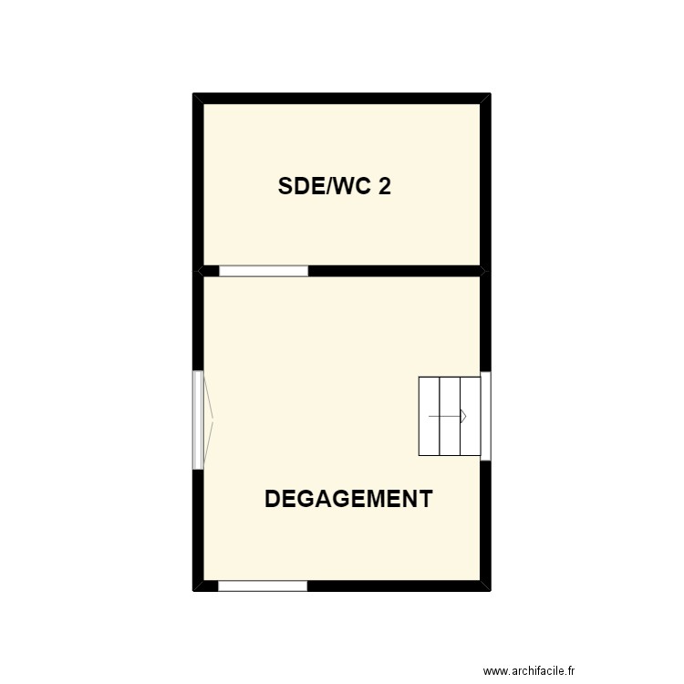 DOUSSIN 1. Plan de 2 pièces et 14 m2