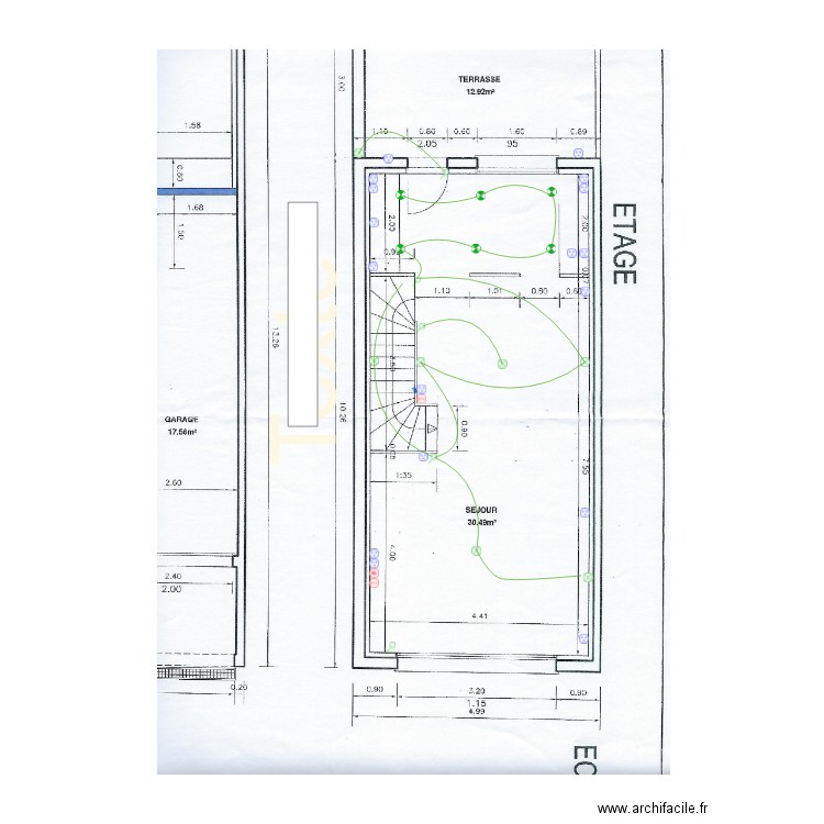 Crette etage 1. Plan de 0 pièce et 0 m2