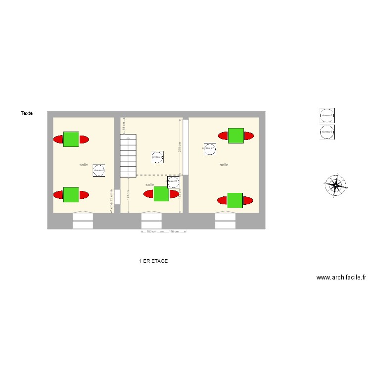 le point g 1 er etage . Plan de 0 pièce et 0 m2