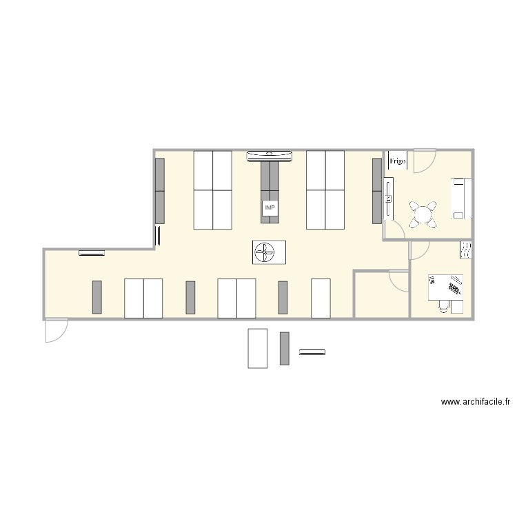 Plateau V1. Plan de 4 pièces et 31 m2