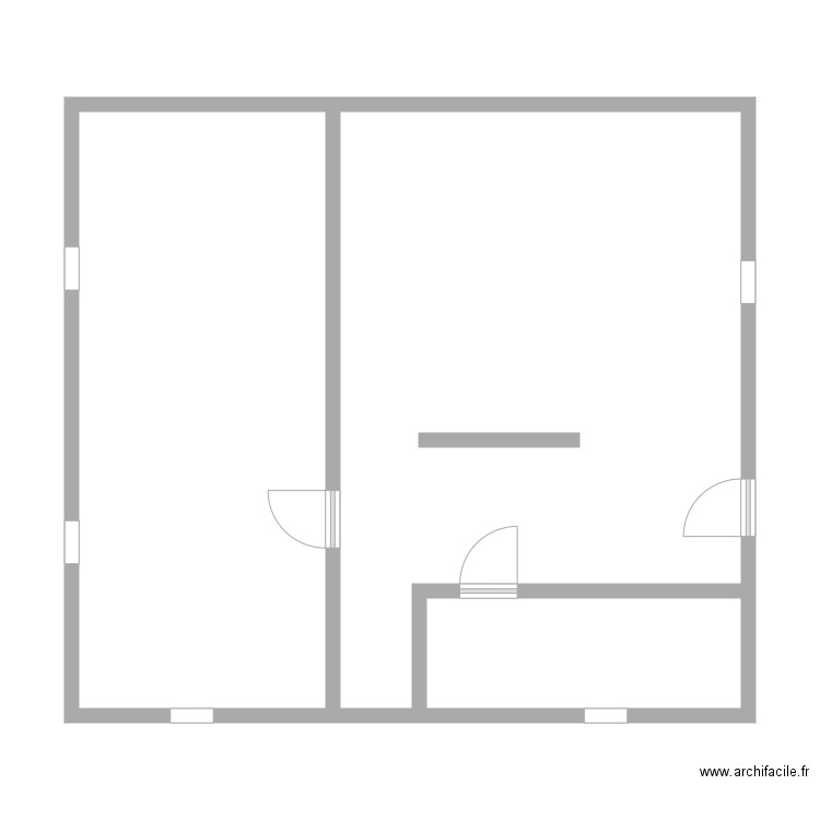 7128. Plan de 3 pièces et 74 m2