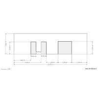 Fa&ccedil;ade sud - Etat Futur- Echelle 1/100e