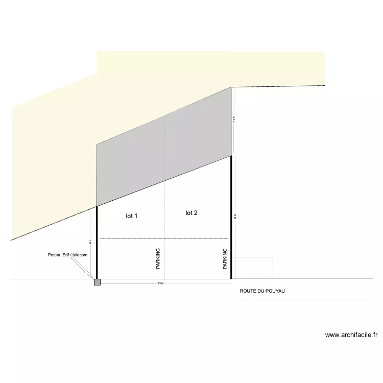 PLAN DE MASSE ST ROMAIN . Plan de 