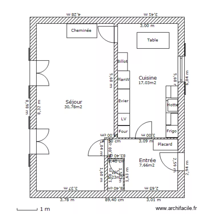 Rez de Chauss&eacute;e. Plan de 
