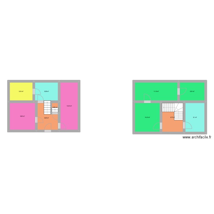 Soiron Bouhaye. Plan de 11 pièces et 87 m2