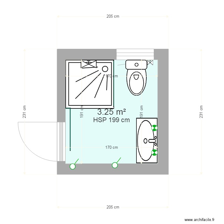 salle de bain . Plan de 0 pièce et 0 m2