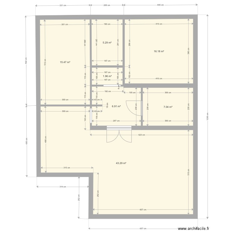 Guillaume V2 sdd pour petite chambre . Plan de 0 pièce et 0 m2