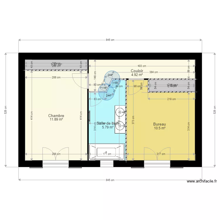 Etoile RDC non meubl&eacute;. Plan de 