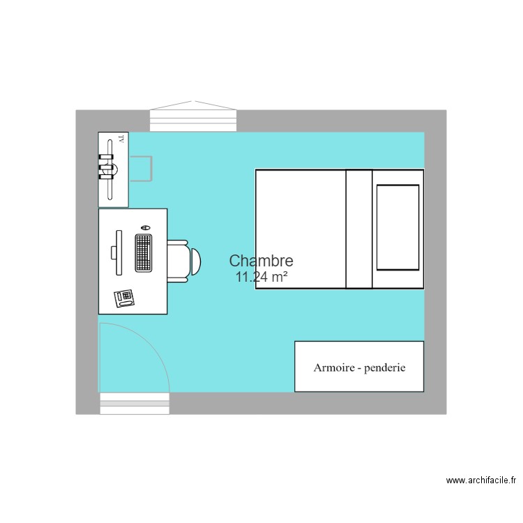 Chambre 12 m2 LM. Plan de 0 pièce et 0 m2