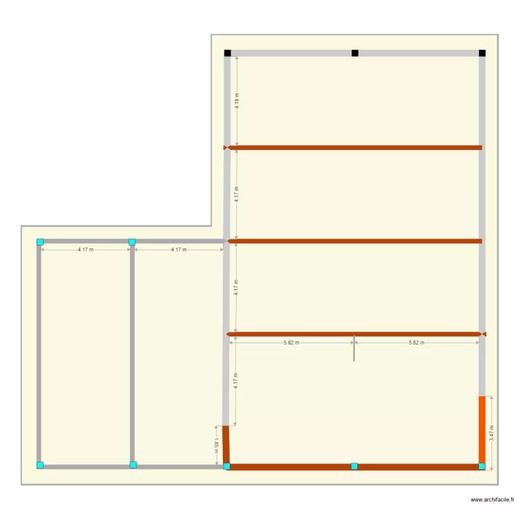 New hangar extension. Plan de 