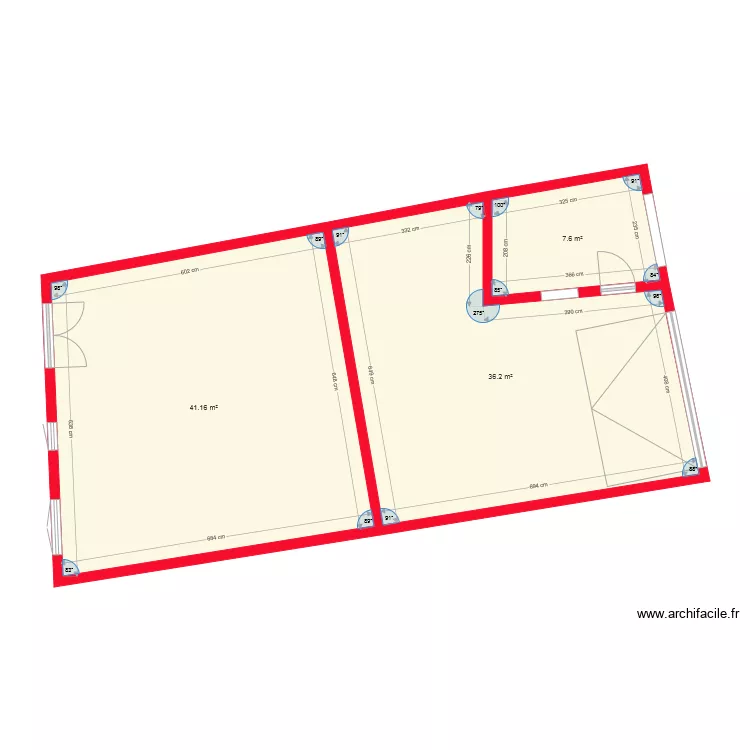 garage avec t2 rdc vide inverse. Plan de 
