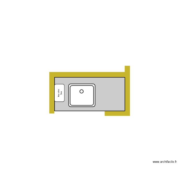 Evier cab ines. Plan de 0 pièce et 0 m2