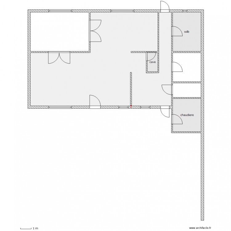 fermette bas. Plan de 0 pièce et 0 m2