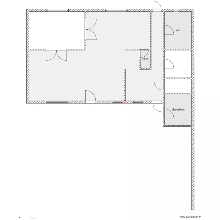 fermette bas. Plan de 