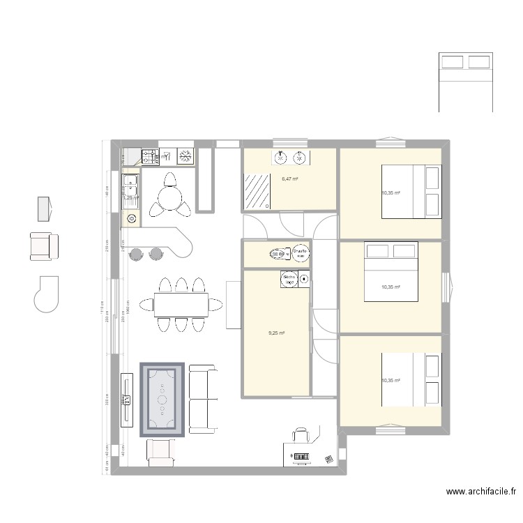 CLARA HOUSE. Plan de 0 pièce et 0 m2