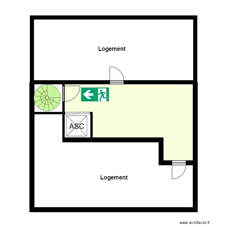 niveau courant. Plan de 0 pièce et 0 m2
