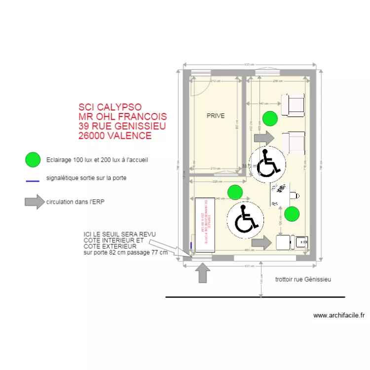 salon coiffure exclusif. Plan de 